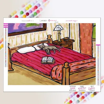 Диамантена снимка на Животно Ретро живопис с маслени бои Пълна диамантена мозайка бродерия на кръстат бод, Определени за домашен интериор на Хола Подарък художествена стена