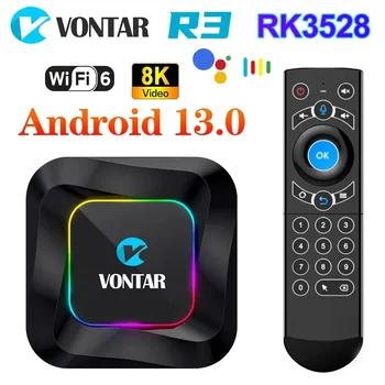 VONTAR R3 RGB TV Box Android 13 Rockchip RK3528 Подкрепа 8K Видео BT5.0 Wifi6 Поддръжка На Google Voice Input Мултимедиен Плейър Телеприставка