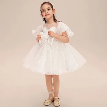 YZYmanualroom тюлевое рокля с цветя модел за момичета трапецовидна форма, с дължина до коляното, от 2 до 15 години