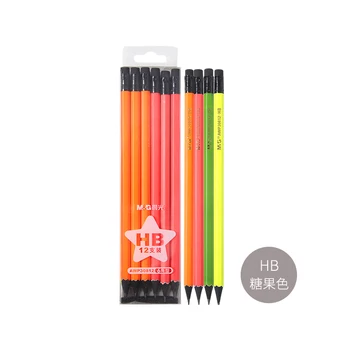 M & G 12 бр. hexagonal дървен молив HB за рисуване с молив, инструменти за скициране, канцеларски материали, висококачествена дръжка, канцеларски материали, ученически пособия