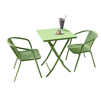 Маси и столове Soutdoors за хранене на закрито, проста и модерна мебели, изделия от желязо, цветни изделия