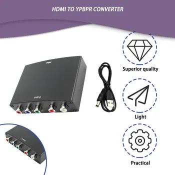 2023 Горещ HDMI-съвместим с компонент 55RCA RGB ypbpr компонент Видео + R/L Аудио Адаптер Преобразувател 2-Канален LPCM HD TV HD Video Converter