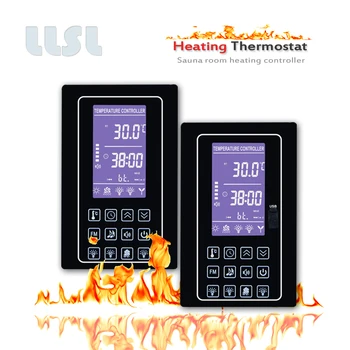 Регулатор на температурата на отоплителни устройството за сауна, 110 и 220 4,5 кВт с цифров дисплей на големия екран, многофункционален термостат за сауни