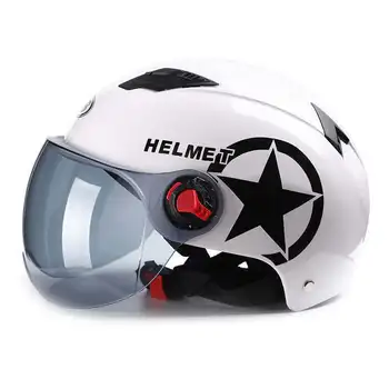 Електрически велосипеди шлем, Лятна каска на мотоциклет шлем, слънцезащитен каска, предпазна каска, батерия за колата