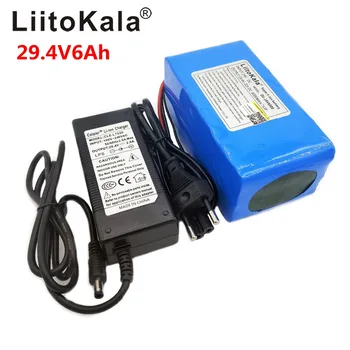 LiitoKala 24V 6Ah 7S3P 18650 литиево-йонна батерия 29,4 V 6000 mAh за електрически велосипед