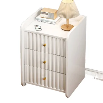 Чекмеджетата на Нощни шкафчета за спалня Кафе на малки бели чекмеджета за съхранение на Nordic малка странична масичка за съхранение на Mesitas De Noche Мебели за дома jyxp