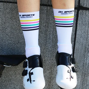 Летни мъжки, дамски вело чорапи, нескользящие чорапи дишащи Pro Team за шоссейного на велосипед, велосипедни състезания и спортни чорапи за джогинг, компресия чорапи