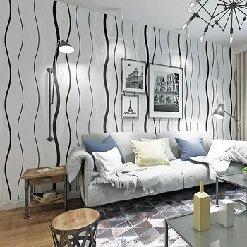 шарени тапети beibehang para quartoT модерен минималистичен телевизор за хол в черно и бяло-сив фон