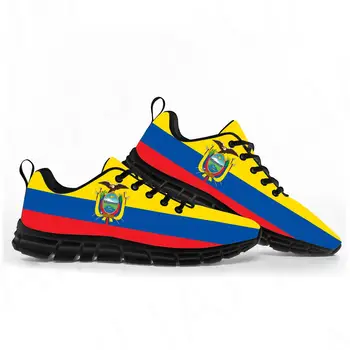 Знаме На Еквадор Спортни Обувки Мъжки Дамски И Юношеските Детски Маратонки Еквадор Ежедневни Изработени По Поръчка Висококачествени Обувки За Двойки