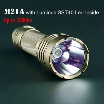 Ескорт M21A с Светлинен SST40 2300lm Linterna Мощен Led Фенерче C8+ Плюс 21700 проблясък на Светлина от Факел Тактически Фенер