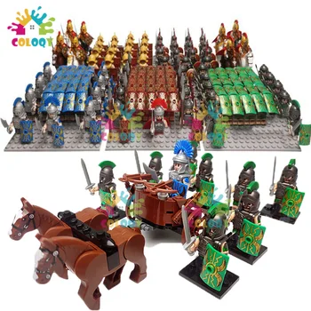 Детски играчки, строителни блокове на Римския легион, войниците на Римския центуриона, мини фигурки, играчки за превоз на деца, коледни подаръци