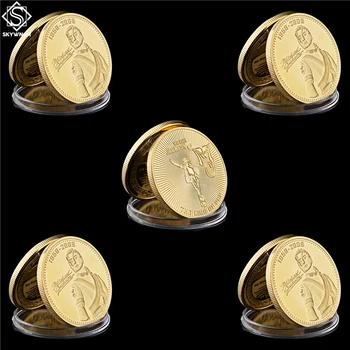 5 бр. са подбрани Златна монета с образа на краля на поп-музиката, суперзвезда Майкъл Джексън, лауреат на награда 