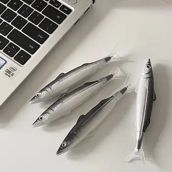 Дръжка за моделиране на риби, творчески дръжки за новостите, химикалки с черно мастило, имитация на страхотна рибка, дръжка за училище, офиса, дома, партита