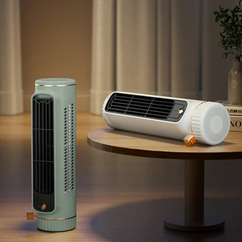 Преносим настолен кула, охлаждащ вентилатор, мини вентилатор, климатик, USB-акумулаторен вентилатор-хладен въздух, домашен офис, електрически вентилатор без листа