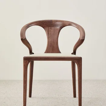 Ретро стол за хранене в скандинавски стил, кухненски удобен подлакътник, стол за почивка на открито, дървено минималистичная мебели за спалня Silla Comedor