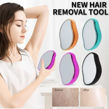 Нови безболезнен епилатори за физическото премахване на коса, кристална гумичка за коса, сигурно лесно почистване, многократно инструмент за депилация на тялото красота