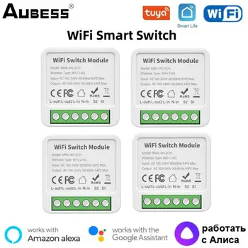 Sasha WiFi Smart Switch Модул 2/3/4 Начин За Двойно Управление Smart Life Дистанционно Управление Чрез Алекса Google Home Alice Умен Дом
