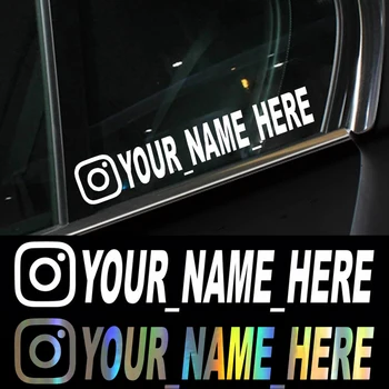 Стикер за автомобил, потребителско име, персонални винил Instagram, мотоциклет за Instagram FACEBOOK, се нуждае от настройка Бележки