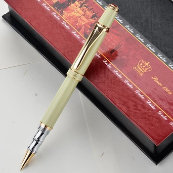 Перьевая дръжка White Duke & Golden Metal EF с върха на 0,38 mm, бизнес писалка за писане, GF007