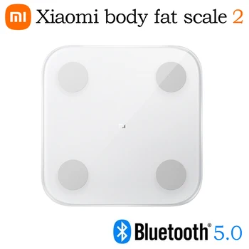 Xiaomi Body Fat Scale 2, скала за тестване на състава на тялото за умен дом, led дисплей, Bluetooth 5.0, работи с приложение Mi Fit