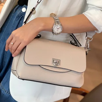 Модерна чанта-тоут с дръжка, женствена чанта от телешка кожа, голяма дамска чанта за пазаруване, дизайнерски чанти от естествена кожа
