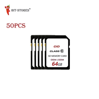 50ШТ OEM 64 GB SD карта с памет CID карта памет от 32 GB карта памет и 128 GB, 512 GB, висока скорост до 90 М промяна CID едро черен