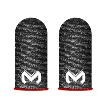 1 Чифт MEMO Finger Sleeve Дишаща чувствителен към пот игра калъф за отпечатъци от имитация на сребро влакна за мобилни игри PUBG