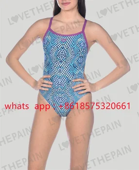 2023 Женски Бански костюм летен тренировъчен бански за басейн, бански на спагети презрамки, професионална плажно облекло, бански костюм