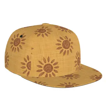 Бейзболна шапка с 3D принтом слънчогледи, ежедневни солнцезащитная шапка, елегантен етнически стил, модерен панорамен хип-хоп, жени, мъже