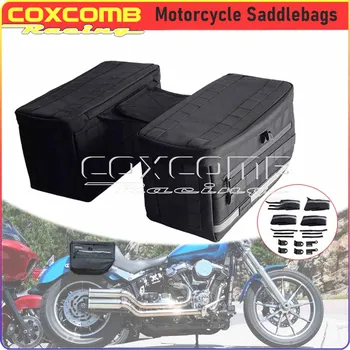 Мотоциклетът седельная чанта задни багаж, седельная чанта за Softail на Harley Dyna Super Glide Sportster XL, странична чанта, чанти за съхранение на инструменти