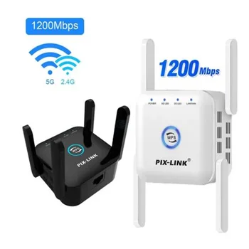 Wi-Fi Ретранслатор 5G WiFi Усилвател 2,4 G 5 Ghz Wi-Fi Удължител 1200 Мб/с Точка за Достъп Сигналната Мрежа Удължител на далечни разстояния