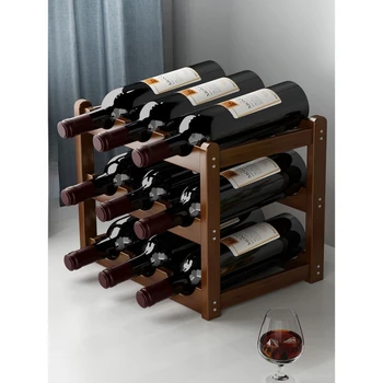 Wooden wine rack, pcyjfhf, кухненски рафтове за съхранение на червено вино