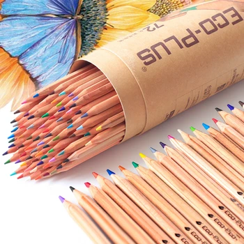 Комплект цветни моливи за рисуване 24/36 цветя, маслени моливи, wooden набор от цветни моливи, детска художествена рисувани с цветен оловни ядра
