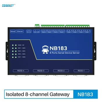 Шлюз Modbus 8-канален Сериен сървър RS485/232/422 до RJ-45 ModBus RTU към TCP/UDP NB183S Вградена Watchdog модула MQTT/HTTP ИН