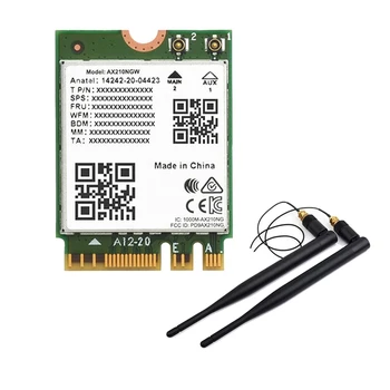AX210 Трехдиапазонная Безжична Мрежова карта Нова 2,4 Ghz/5 Ghz/6 Ghz 5374 Mbit/BT5.2 Wifi 6E Безжичен модул 802.11 AX Поддръжка на МУ-MIMO