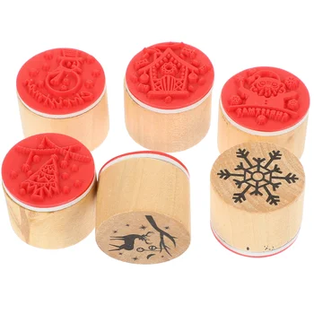 Мини марка за производство на коледни картички САМ печати ремесленная печат на кръгли занаяти вечерни сувенири