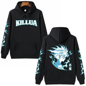 Пуловер с качулка в стил аниме Killua, блузи с дълги ръкави, градинска облекло в стил хип-хоп, унисекс