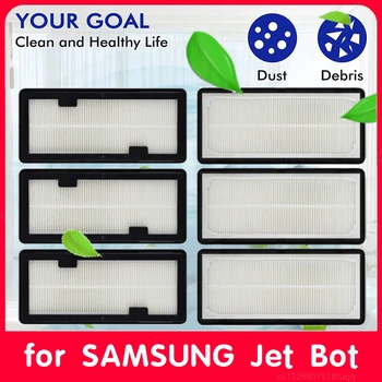 6 бр. за SAMSUNG Jet Bot AI + и Jet Bot + Hepa Филтри са Подходящи за VR30T85513W/AA Прахосмукачки Робот Мие Замяна