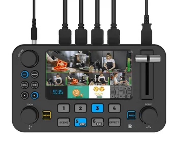 Oton Онази S04M 4-Входната видеомикшер HD MI Излъчване с интерфейс USB3.0 за директно излъчване