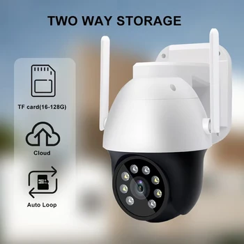 Мини Безжична Домашна Камера PTZ 360 3MP/5MP 1,5 инча Външна Пълноцветен Камера за Нощно Виждане Камера за видео наблюдение на Дома за Сигурност