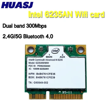 HUASJ НОВ за Intel 6235 6235AN двойна лента 300 Mbps Безжичен Wi-Fi, BT 4.0 и 5 Ghz И 2.4 Ghz половината мини-карти на PCI-E