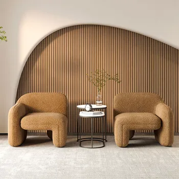 Дизайнерски столове за дневна с подлакътници, скандинавски разтегателен, с кадифени фотьойли за хол, модерен лукс, мързелива, уникална мебели за дома Cadeira, WK
