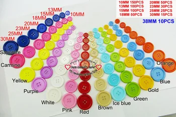 10 MM ~ 38 ММ Цвят на Боядисани Пластмасови Копчета за Ризи Украса Палто, ботуши Шевна Облекло Аксесоар Брандираната Пуговица за дрехи P-112