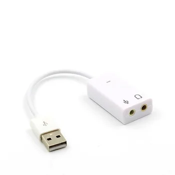 7.1 Конектор за външна звукова карта USB, 3.5 мм USB аудио адаптер за Слушалки Micphone Звукова карта за лаптоп Macbook PC