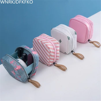 Мини-косметичка, фламинго, однотонная пътна чанта за съхранение на тоалетни принадлежности, кактус, косметичка за грим, органайзер за козметика, специално предложение