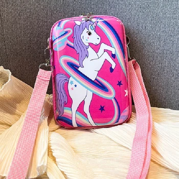 Лека удобна чанта-месинджър за момичета, нов училищен раница с кавайным единорогом и заек, детска чанта на едно рамо, аниме чанта