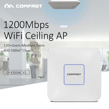 COMFAST 1200 Mbps Wi-Fi Великолепна точка за достъп в помещенията на 11AC 5,8 2,4 G Безжична Точка за достъп Wi-Fi Точка за достъп Wi fi Ретранслатор Удължител POE Адаптер за Захранване