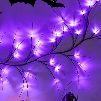 Декоративна led лампа-клонче, водоустойчив led лампа с батерии, клонче върба за Хелоуин, led лампа с множество режими на снимане