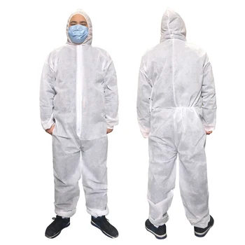 Унисекс, санитарен защитен костюм, защитен гащеризон с цип, за еднократна употреба противопылевая санитарно-защитно облекло