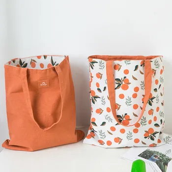 Просо Пшеница Плат Двустранен Холщовая Чанта с Двойна употреба Холщовая Bag Чанта За пазаруване Чанта за бебешка количка Чантата-Частушка